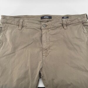 Mavi Johnny Slim Leg Pants Men 40 Olive Green Solid Cotton Blend Chino
